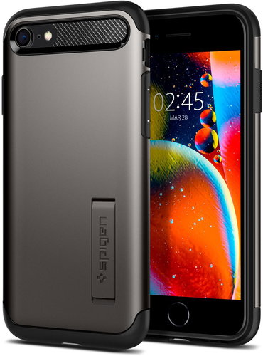 Spigen Slim Armor, Gunmetal, iPhone SE 2020/8/7 - Phone Cover - Main image