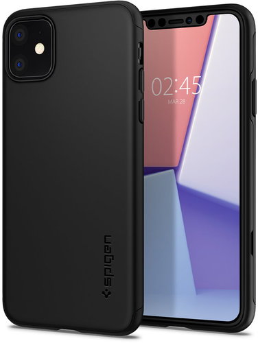 Spigen Thin Fit Classic Black iPhone 11 - Phone Cover - Main image