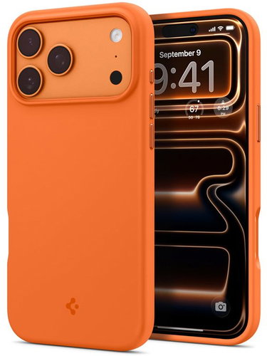 Spigen Silicone Fit MagSafe Cosmic Orange iPhone 17 Pro Max - Phone Cover - Main image