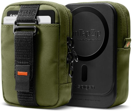 Spigen Portable Organizer Pouch TintapZip MagSafe Olive Green - Phone Case - Main image