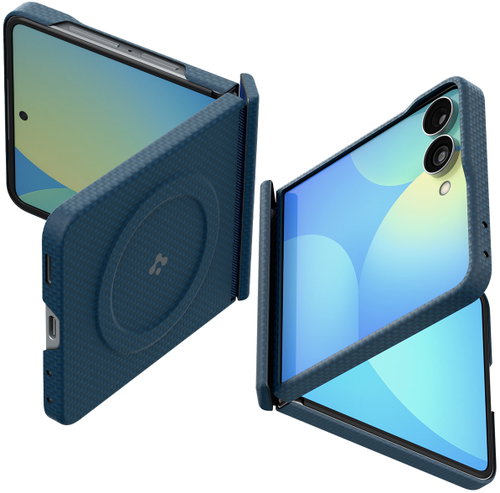 Spigen Air Skin Aramid MagSafe Navy Samsung Galaxy Z Flip8 - Phone Cover - Main image