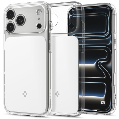 Spigen Ultra Hybrid T MagSafe Glossy White iPhone 18 Pro/17 Pro - Phone Cover - Main image