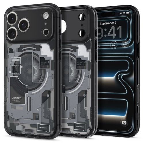 Spigen Ultra Hybrid MagSafe Zero One Black iPhone 18 Pro/17 Pro - Phone Cover - Main image