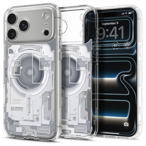 Spigen Ultra Hybrid MagSafe Zero One White iPhone 18 Pro/17 Pro - Phone Cover - Main image