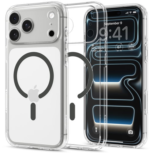 Spigen Ultra Hybrid MagSafe Clear graphite iPhone 18 Pro/17 Pro - Phone Cover - Main image