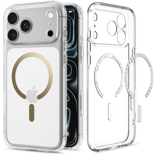 Spigen Ultra Hybrid MagSafe Clear Gold iPhone 18 Pro Max/17 Pro Max - Phone Cover - Main image