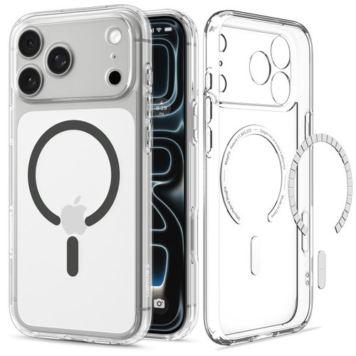 Spigen Ultra Hybrid MagSafe Clear Graphite iPhone 18 Pro Max/17 Pro Max - Phone Cover - Main image