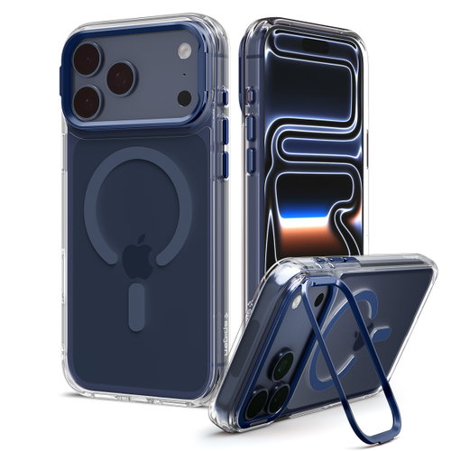 Spigen Ultra Hybrid Optik S MagSafe Clear Deep Blue iPhone 18 Pro Max/17 Pro Max - Phone Cover - Main image