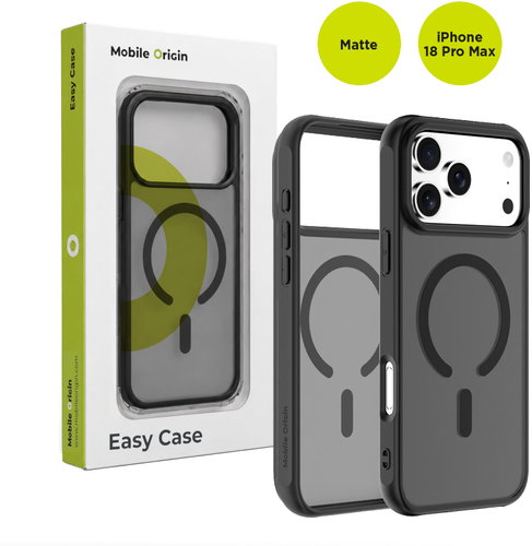 Mobile Origin Easy Case Kompatibilní S MagSafe Matte Black iPhone 18 Pro Max - Phone Cover - Main image