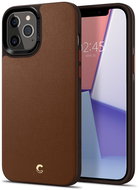 Spigen Leather Brick, Brown, iPhone 12 Pro Max - Phone Cover
