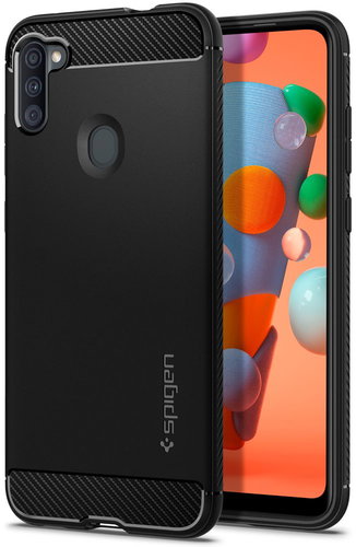 Spigen Rugged Armor, Black, Samsung Galaxy M11/A11 - Phone Cover - Main image