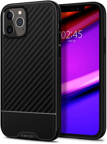 Spigen Core Armor, Black, iPhone 12 Pro Max - Phone Cover - Main image