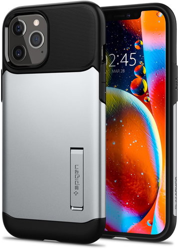 Spigen Slim Armor, Silver, iPhone 12 Pro Max - Phone Cover - Main image
