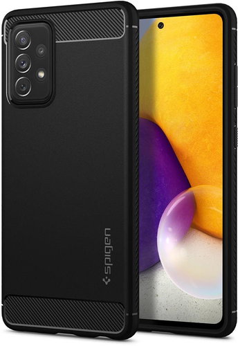 Spigen Rugged Armor Black Samsung Galaxy A72 - Phone Cover - Main image
