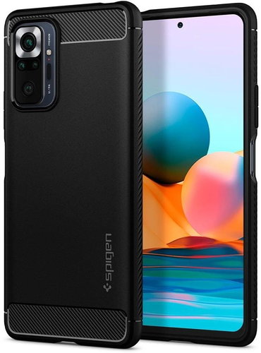 Spigen Rugged Armor Black Xiaomi Redmi Note 10 Pro/Max - Phone Cover - Main image