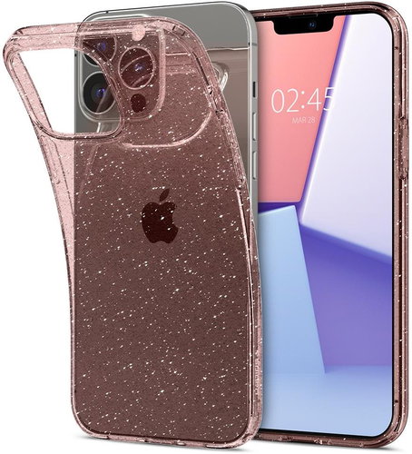 Spigen Liquid Crystal Glitter Rose Quartz iPhone 13 Pro Max - Phone Cover - Main image