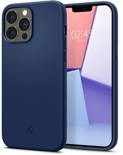 Spigen Silicone Fit Navy Blue iPhone 13 Pro Max - Phone Cover - Main image