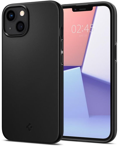 Spigen Thin Fit Black iPhone 13 - Phone Cover - Main image