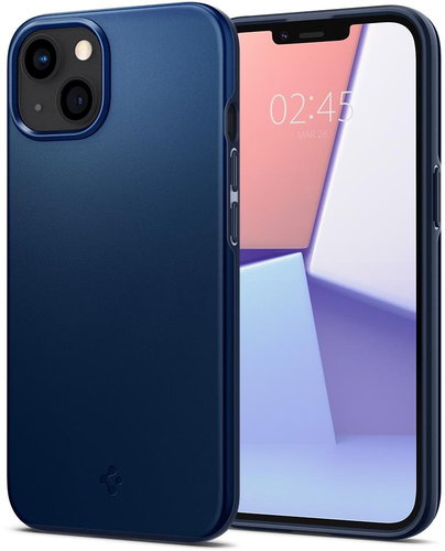 Spigen Thin Fit Navy Blue iPhone 13 mini - Phone Cover - Main image