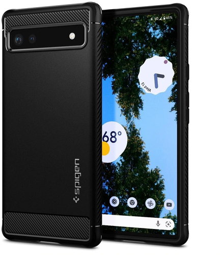 Spigen Rugged Armor Black Google Pixel 6a - Phone Cover - Main image