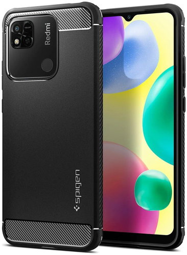 Spigen Rugged Armor Black Xiaomi Redmi 10A - Phone Cover - Main image