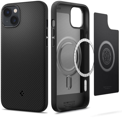 Spigen MagSafe Armor Matte Black iPhone 14 - Phone Cover - Main image