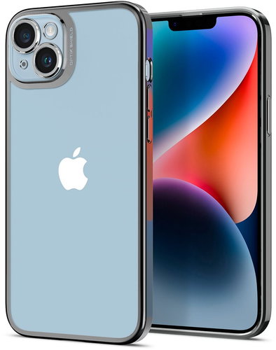 Spigen Optik Crystal Chrome Gray iPhone 14 - Phone Cover - Main image