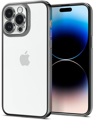 Spigen Optik Crystal iPhone 14 Pro Max krómszürke tok - Telefon tok - Fő fotó