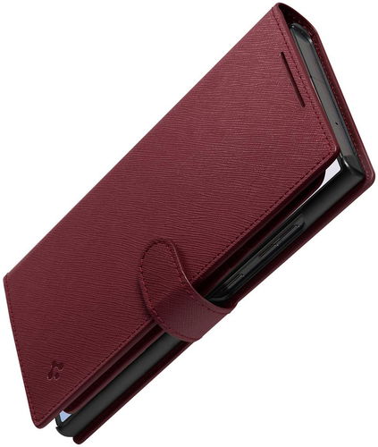 Spigen Burgundy Wallet S Plus Case - For Samsung Galaxy S23 Ultra