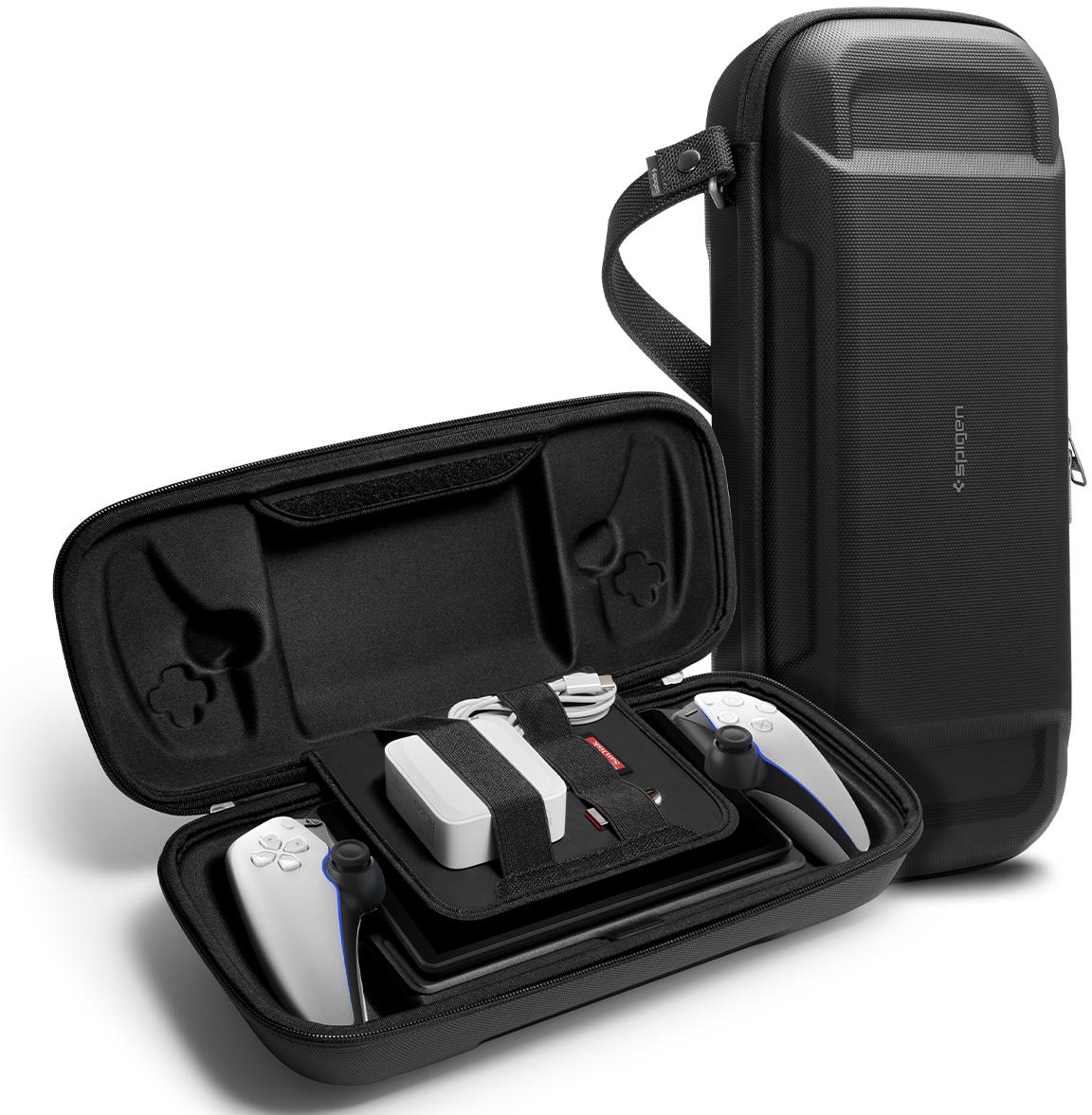 Spigen Rugged Armor Pro Pouch Black Sony Playstation Portal védőtok