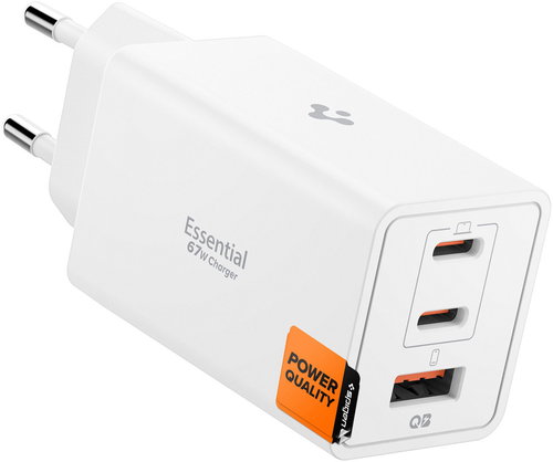 Spigen Essential 67W Wall Charger EE673EU White - Wall Charger - Main image