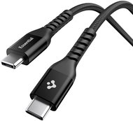 Spigen Essential USB C to USB C 100 W Fabric Cable Black EB10010CCA - Stromkabel