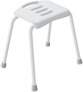SPIRELLA Shower seat SITZ, white, steel, 48 cm, up to 130 kg - Cushion Seat