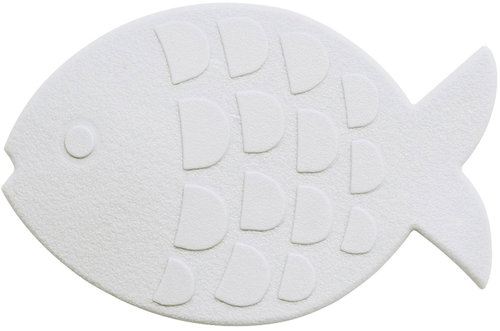 Spirella anti-slip suction cups in the shape of fish, white 5 pcs - Bath Stickers - Main image