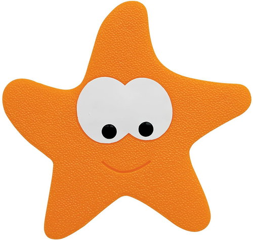 Spirella anti-slip suction cups in star shape, orange 5 pcs - Bath Stickers - Main image