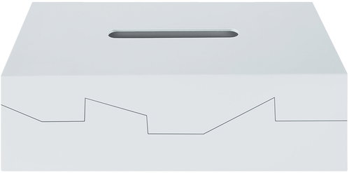 Spirella Silhouette Plastic Tissue Box, White - Tissue Box - Main image