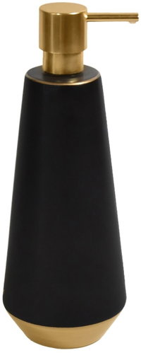 Spirella Ceramic soap dispenser Joshua, black and gold - Soap Dispenser - Main image