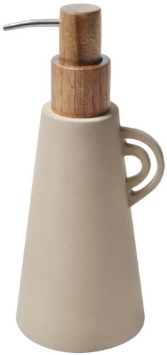Spirella Ceramic soap dispenser Organic, matt cappuccino - Soap Dispenser - Main image