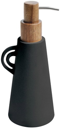 Spirella Ceramic soap dispenser Organic, matt black - Soap Dispenser - Main image