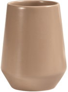 Spirella ceramic cup for toothbrushes JOSHUA, matt cappuccino - Toothbrush Holder Cup