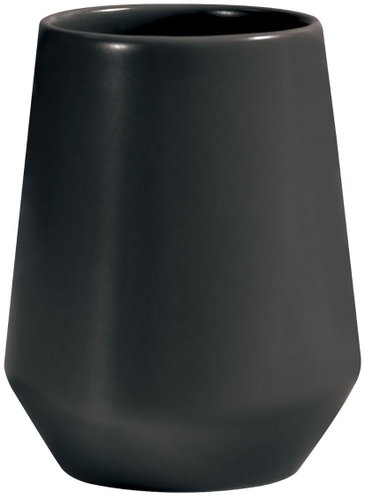 Spirella ceramic cup for toothbrushes JOSHUA, mat black - Toothbrush Holder Cup - Main image