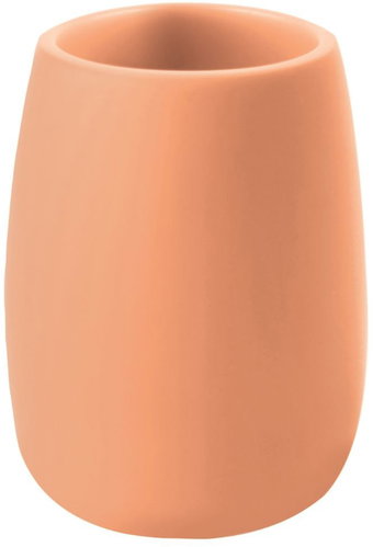 Spirella polyresin cup for toothbrushes SVEN, matt peach - Toothbrush Holder Cup - Main image