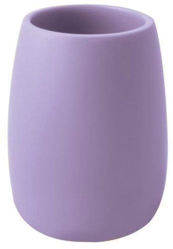 Spirella polyresin cup for toothbrushes SVEN, matt lavender - Toothbrush Holder Cup - Main image