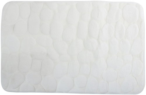 MSV Bathroom mat Pebbles 40 × 60 cm white - Bath Mat - Main image
