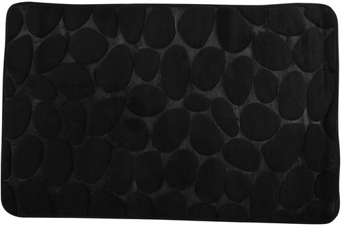 MSV Bathroom mat Pebbles 40 × 60 cm black - Bath Mat - Main image