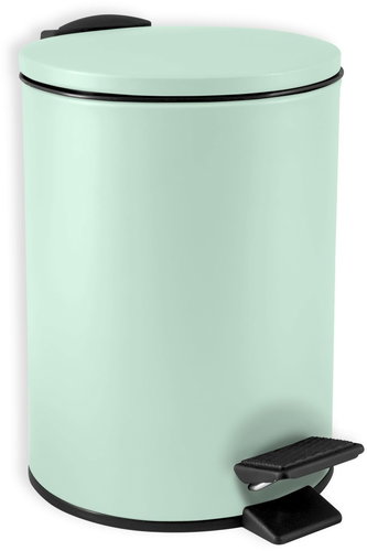 Spirella pedal bin Adelar, matt light green, steel, 3 l - Rubbish Bin - Main image