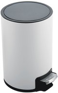 Pedal bin Riku, matt white, steel, 5 L - Rubbish Bin