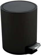 Pedal bin Riku, matt black, steel, 3 L - Rubbish Bin