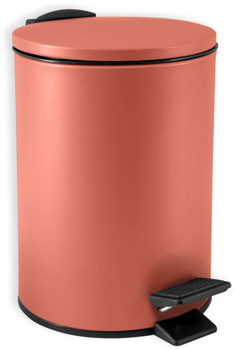 Spirella pedal bin Adelar, matt terracotta, steel, 3 l - Rubbish Bin - Main image
