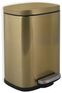 Spirella pedal bin Akira, brushed stainless steel, gold, 5 l - Rubbish Bin